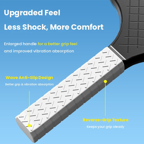 Pickleball Paddle – Enlarged Sweet Spot, Shock-Absorbing Non-Slip Grip