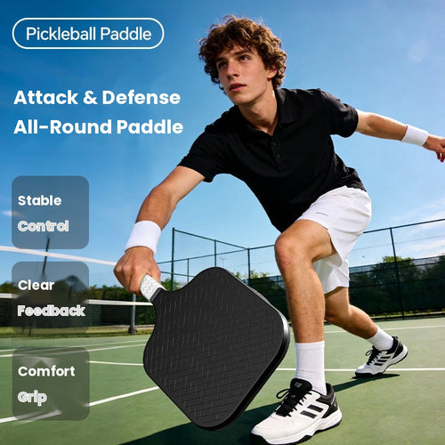Pickleball Paddle – Enlarged Sweet Spot, Shock-Absorbing Non-Slip Grip